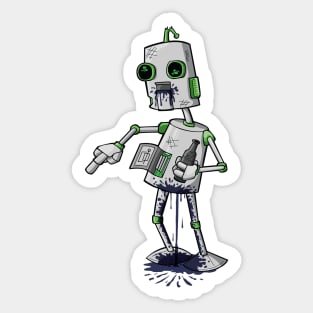 Drunk Robot - You Think You're Better Than Me? Sticker